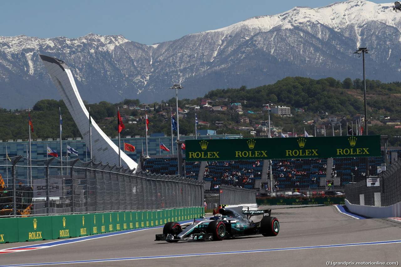 GP RUSSIA, 28.04.2017 - Prove Libere 1, Valtteri Bottas (FIN) Mercedes AMG F1 W08