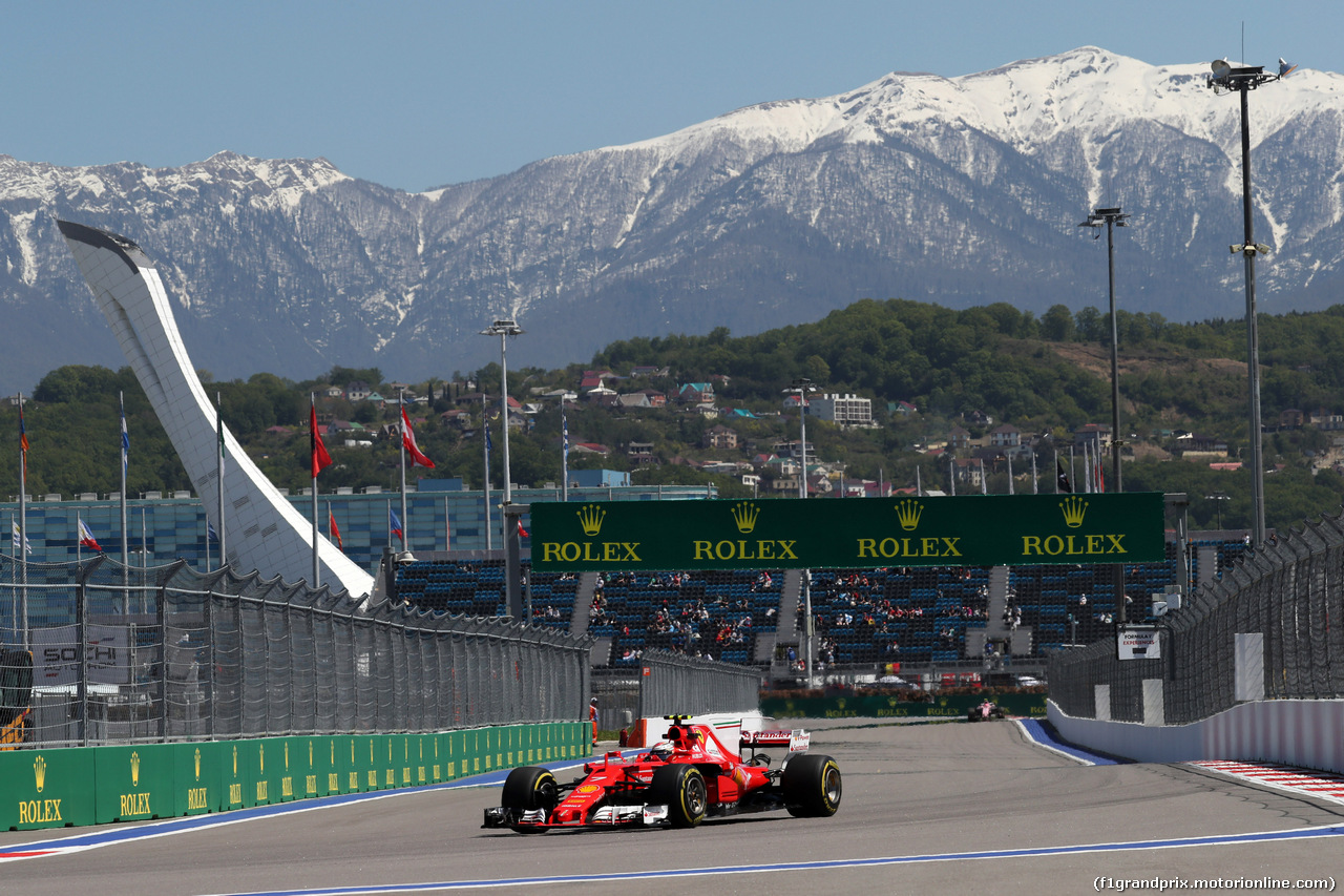 GP RUSSIA, 28.04.2017 - Prove Libere 1, Kimi Raikkonen (FIN) Ferrari SF70H