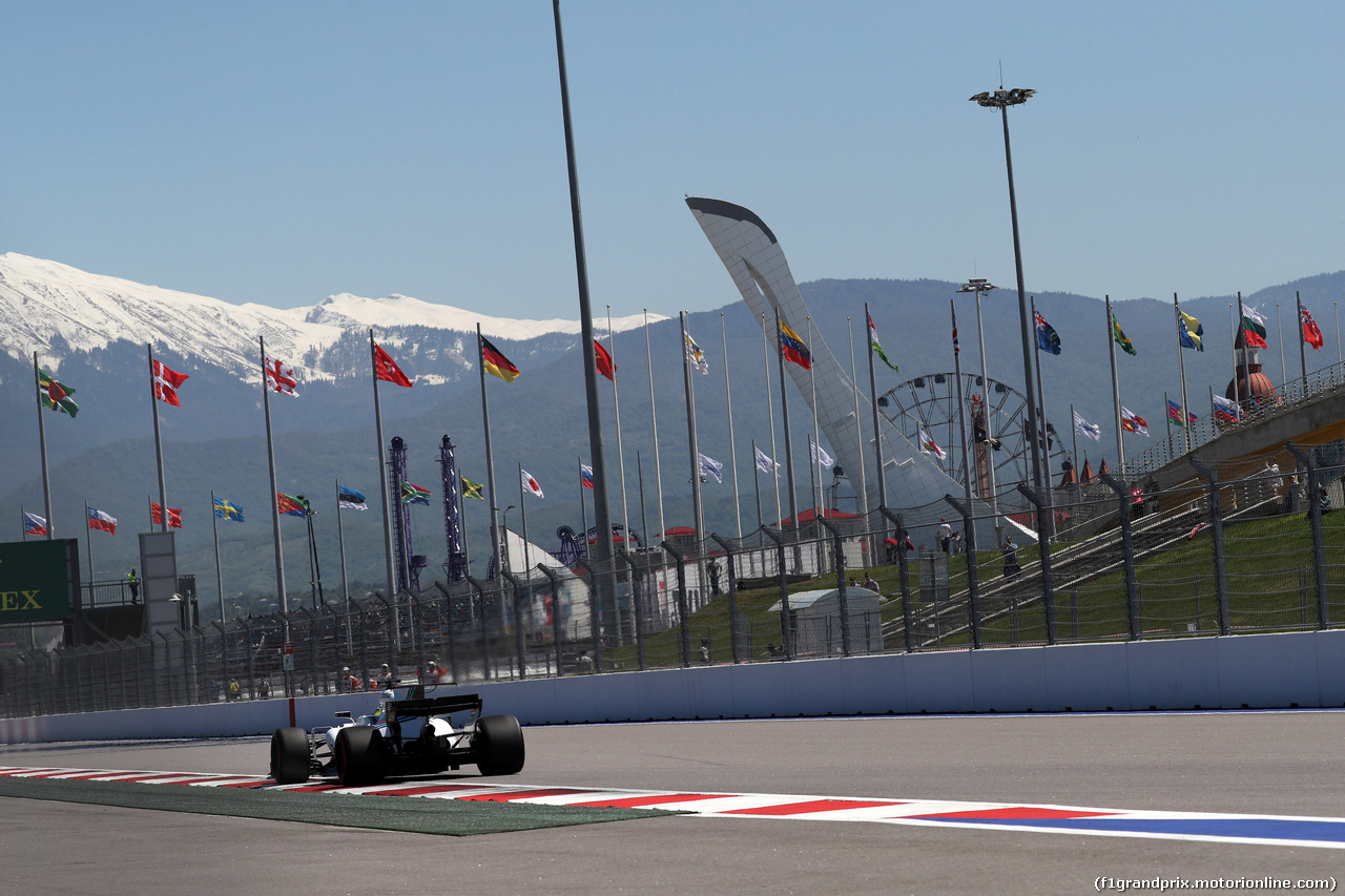 GP RUSSIA, 28.04.2017 - Prove Libere 1, Felipe Massa (BRA) Williams FW40