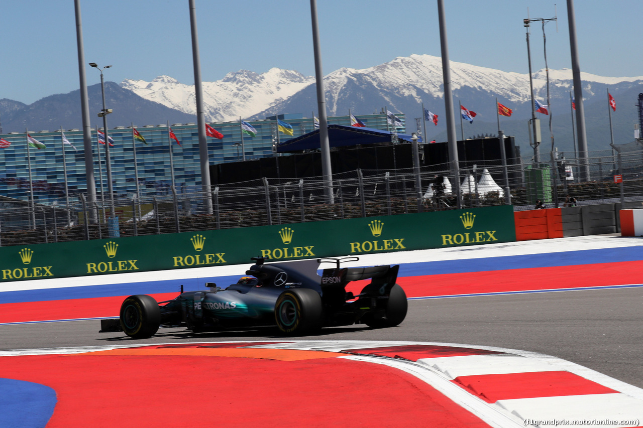 GP RUSSIA, 28.04.2017 - Prove Libere 1, Lewis Hamilton (GBR) Mercedes AMG F1 W08
