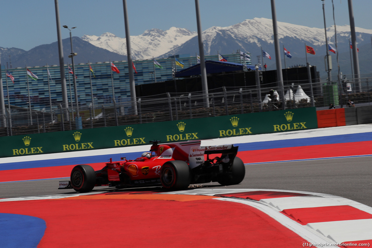GP RUSSIA, 28.04.2017 - Prove Libere 1, Sebastian Vettel (GER) Ferrari SF70H
