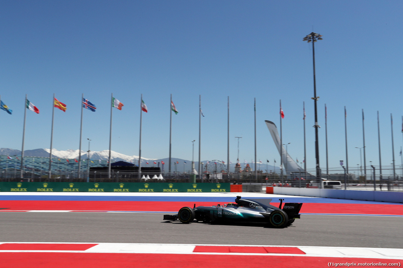 GP RUSSIA, 28.04.2017 - Prove Libere 1, Lewis Hamilton (GBR) Mercedes AMG F1 W08