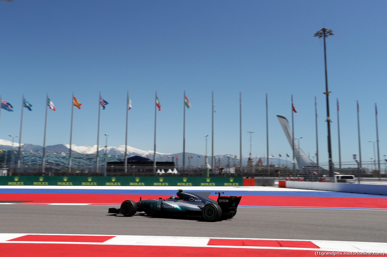 GP RUSSIA, 28.04.2017 - Prove Libere 1, Valtteri Bottas (FIN) Mercedes AMG F1 W08