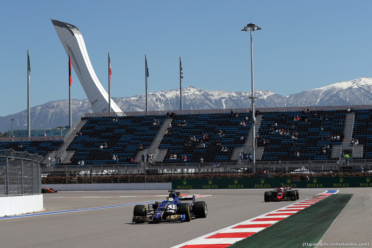 GP RUSSIA, 28.04.2017 - Prove Libere 1, Marcus Ericsson (SUE) Sauber C36