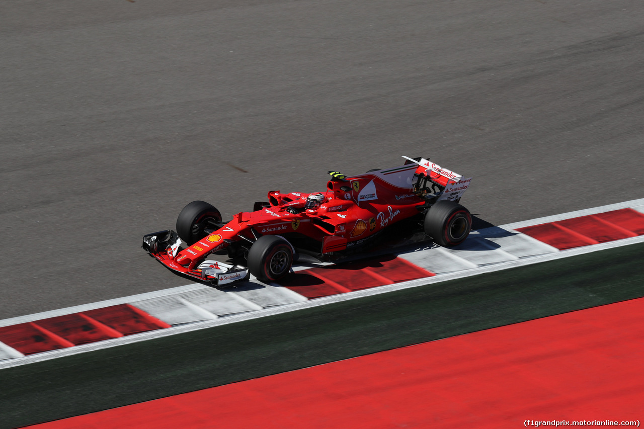 GP RUSSIA, 28.04.2017 - Prove Libere 2, Kimi Raikkonen (FIN) Ferrari SF70H