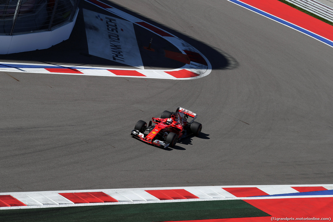 GP RUSSIA, 28.04.2017 - Prove Libere 2, Sebastian Vettel (GER) Ferrari SF70H