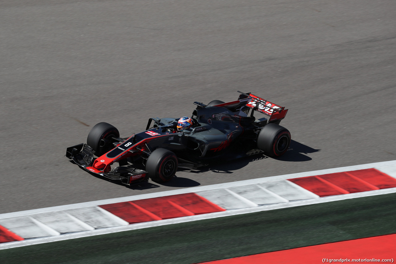 GP RUSSIA, 28.04.2017 - Prove Libere 2, Romain Grosjean (FRA) Haas F1 Team VF-17