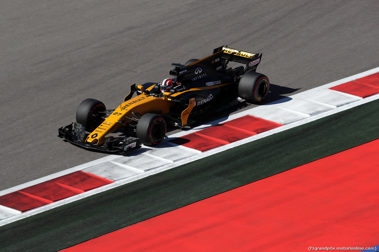 GP RUSSIA, 28.04.2017 - Prove Libere 2, Nico Hulkenberg (GER) Renault Sport F1 Team RS17