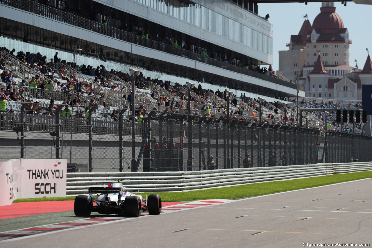 GP RUSSIA, 28.04.2017 - Prove Libere 2, Lance Stroll (CDN) Williams FW40