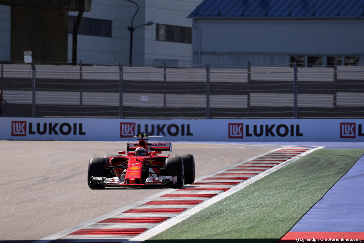 GP RUSSIA, 28.04.2017 - Prove Libere 2, Kimi Raikkonen (FIN) Ferrari SF70H