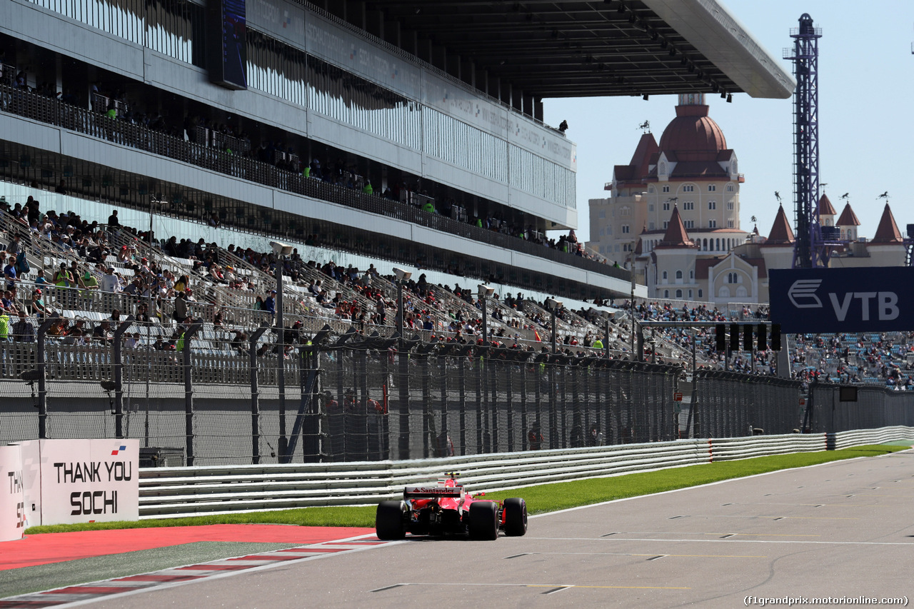 GP RUSSIA, 28.04.2017 - Prove Libere 2, Kimi Raikkonen (FIN) Ferrari SF70H