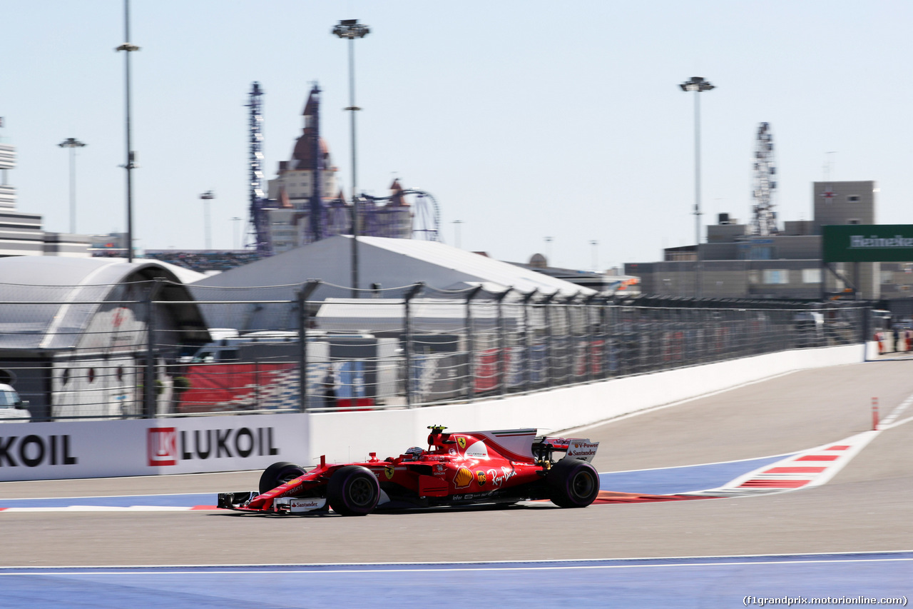 GP RUSSIA, 28.04.2017 - Prove Libere 2, Kimi Raikkonen (FIN) Ferrari SF70H