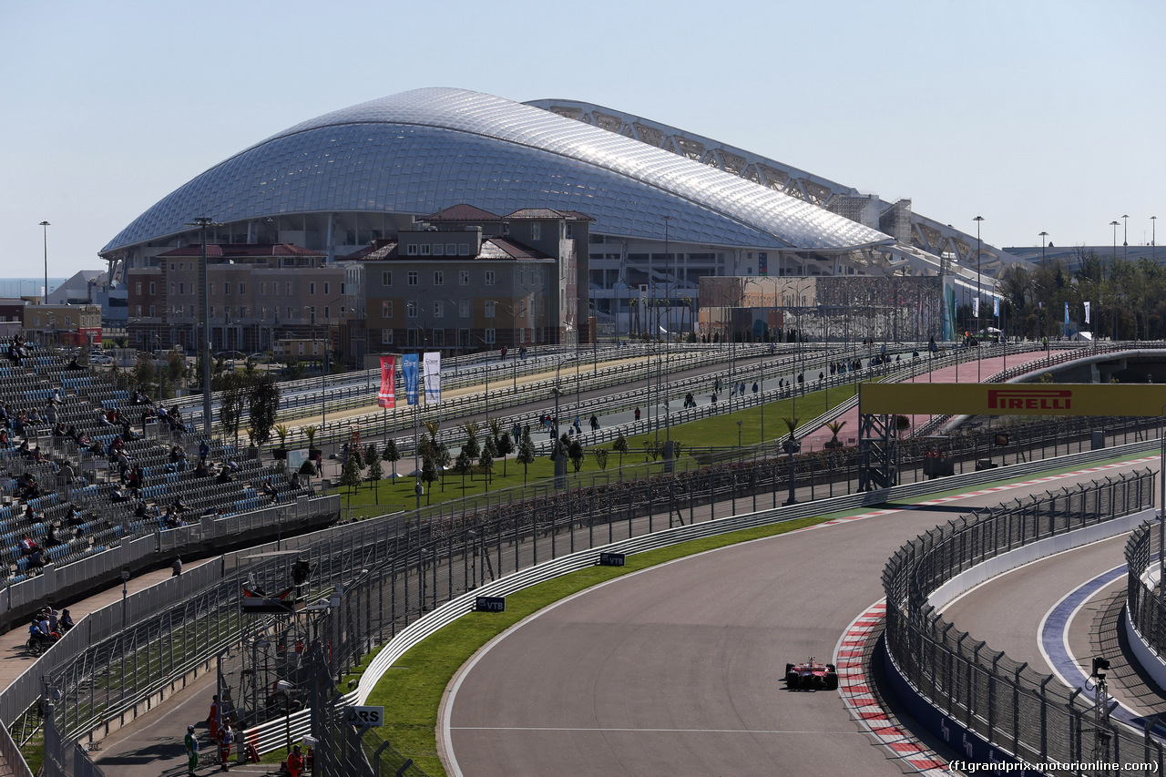 GP RUSSIA, 28.04.2017 - Prove Libere 2, Kimi Raikkonen (FIN) Ferrari SF70H