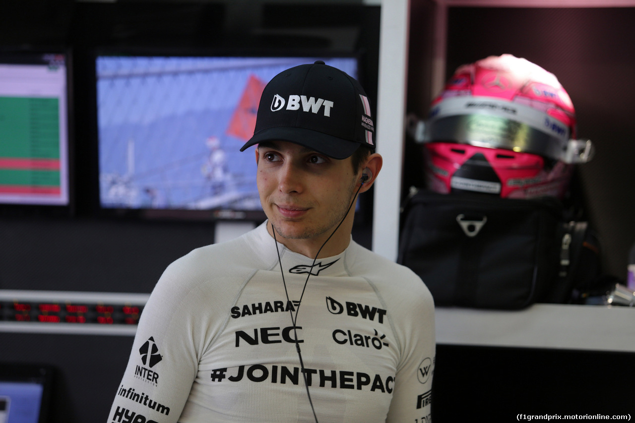 GP RUSSIA, 28.04.2017 - Prove Libere 2, Esteban Ocon (FRA) Sahara Force India F1 VJM10