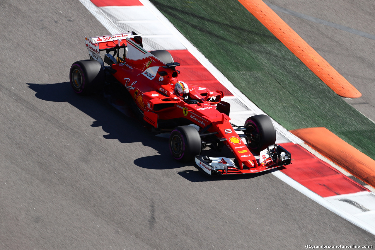 GP RUSSIA, 28.04.2017 - Prove Libere 2, Sebastian Vettel (GER) Ferrari SF70H
