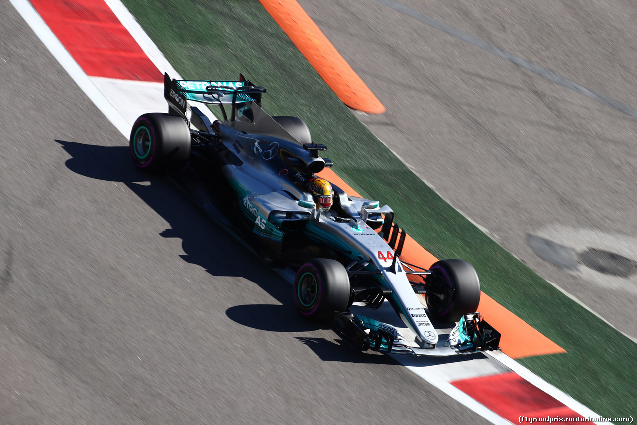 GP RUSSIA, 28.04.2017 - Prove Libere 2, Lewis Hamilton (GBR) Mercedes AMG F1 W08