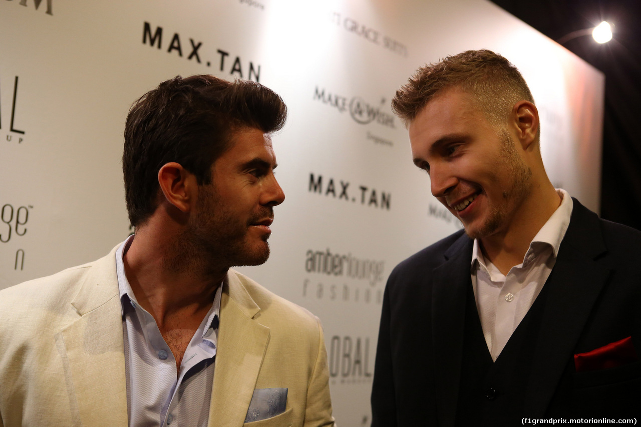 GP SINGAPORE, 16.09.2017 - Amber lounge,  Norman Nato (FRA) e Sergey Sirotkin (RUS)