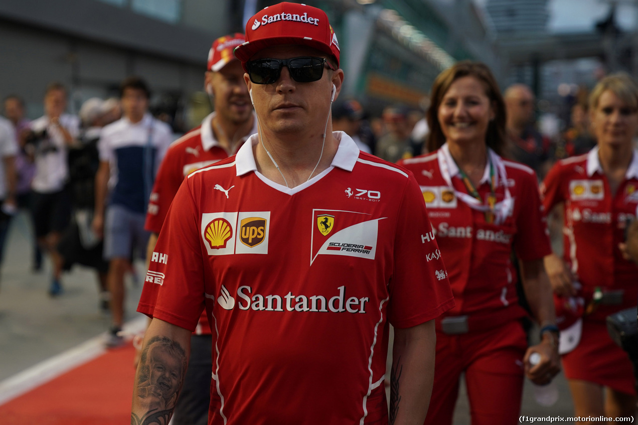 GP SINGAPORE, 17.09.2017 - Kimi Raikkonen (FIN) Ferrari SF70H