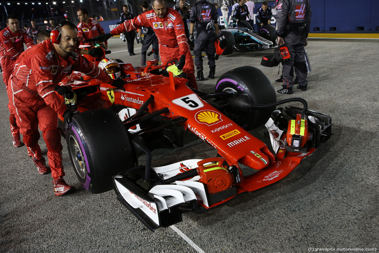 GP SINGAPORE, 17.09.2017 - Gara, Sebastian Vettel (GER) Ferrari SF70H