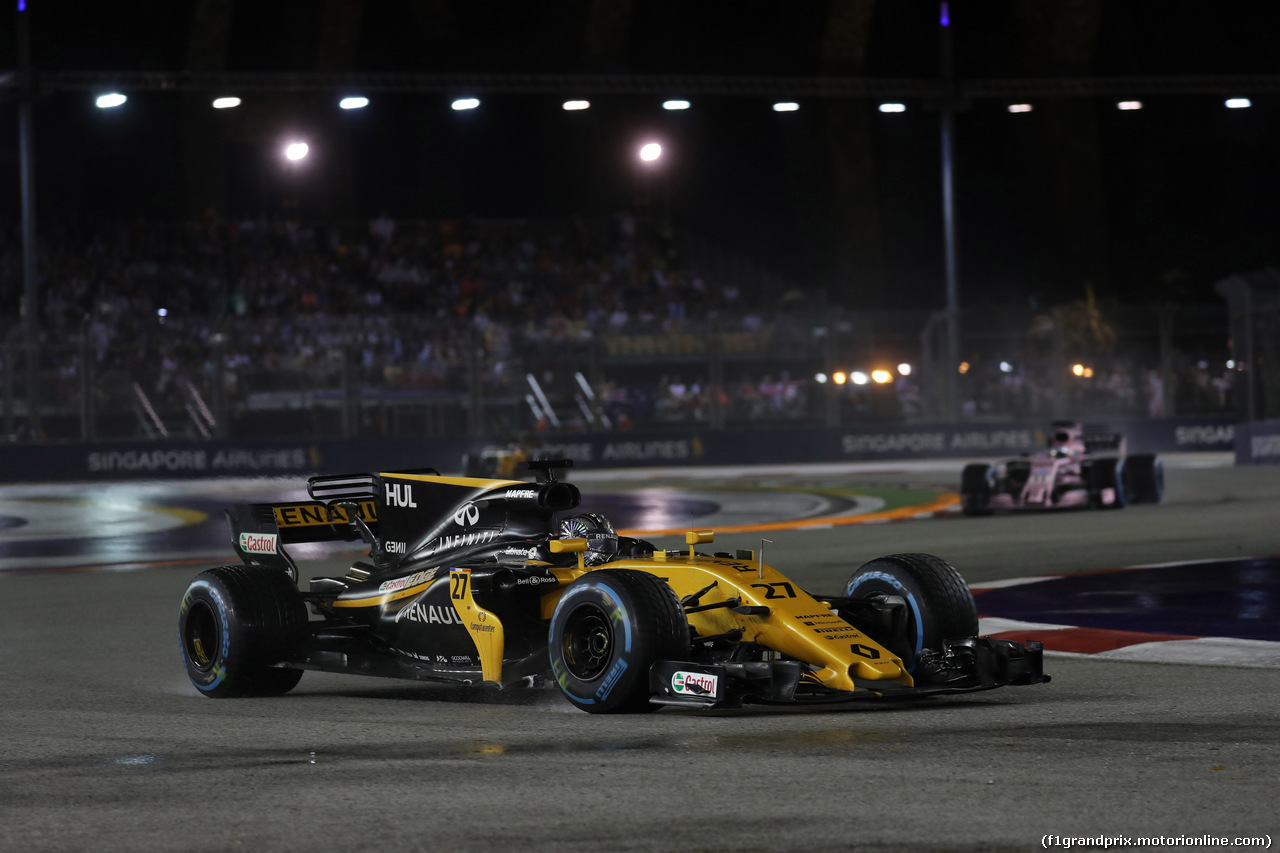 GP SINGAPORE, 17.09.2017 - Gara, Nico Hulkenberg (GER) Renault Sport F1 Team RS17