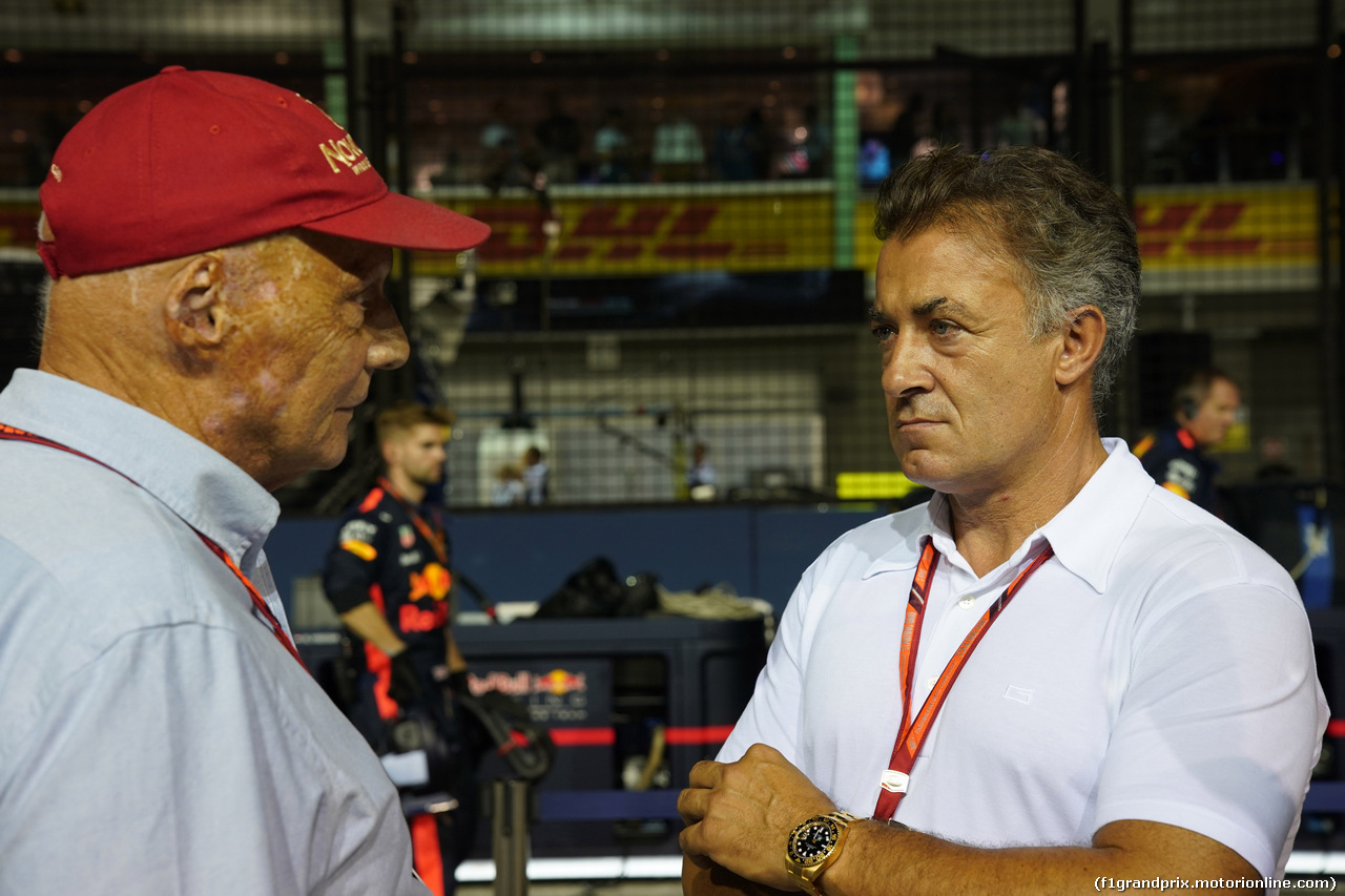 GP SINGAPORE, 17.09.2017 - Gara, Nikki Lauda (AU), Mercedes e Jean Alesi (FRA)