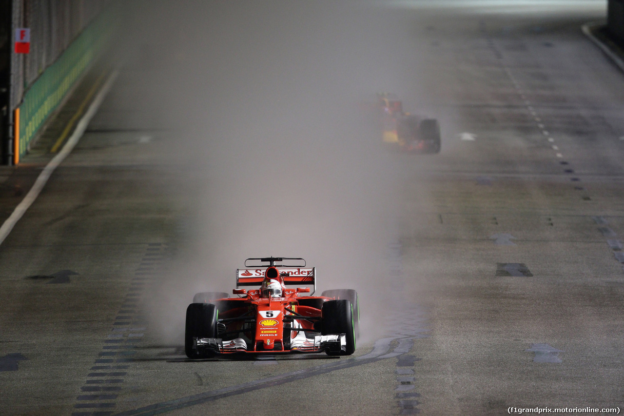 GP SINGAPORE, 17.09.2017 - Gara, Sebastian Vettel (GER) Ferrari SF70H