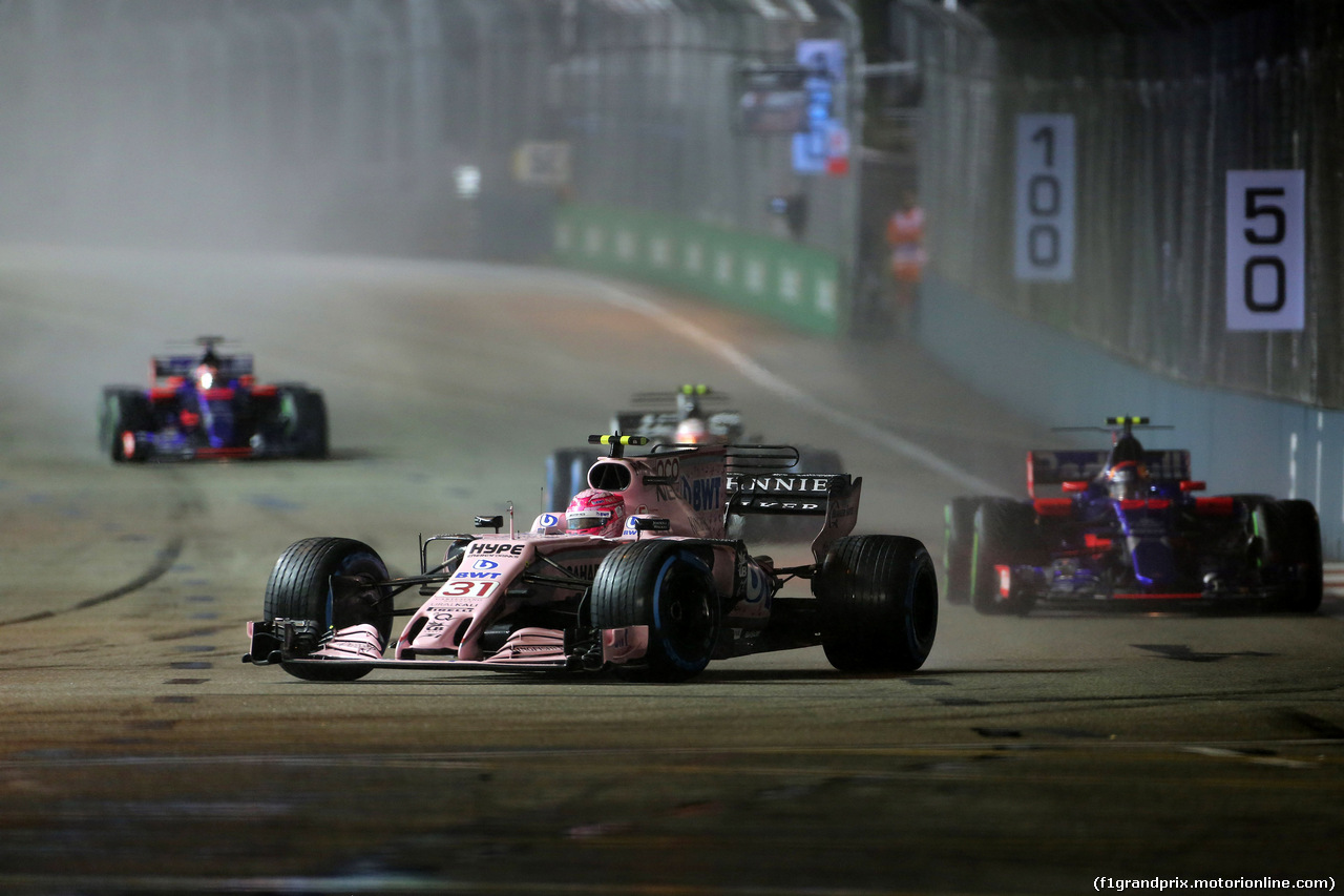 GP SINGAPORE, 17.09.2017 - Gara, Esteban Ocon (FRA) Sahara Force India F1 VJM10