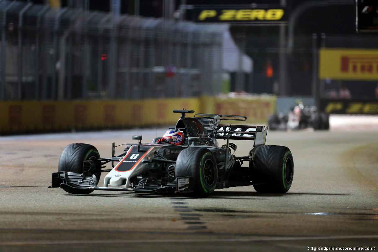 GP SINGAPORE, 17.09.2017 - Gara, Romain Grosjean (FRA) Haas F1 Team VF-17
