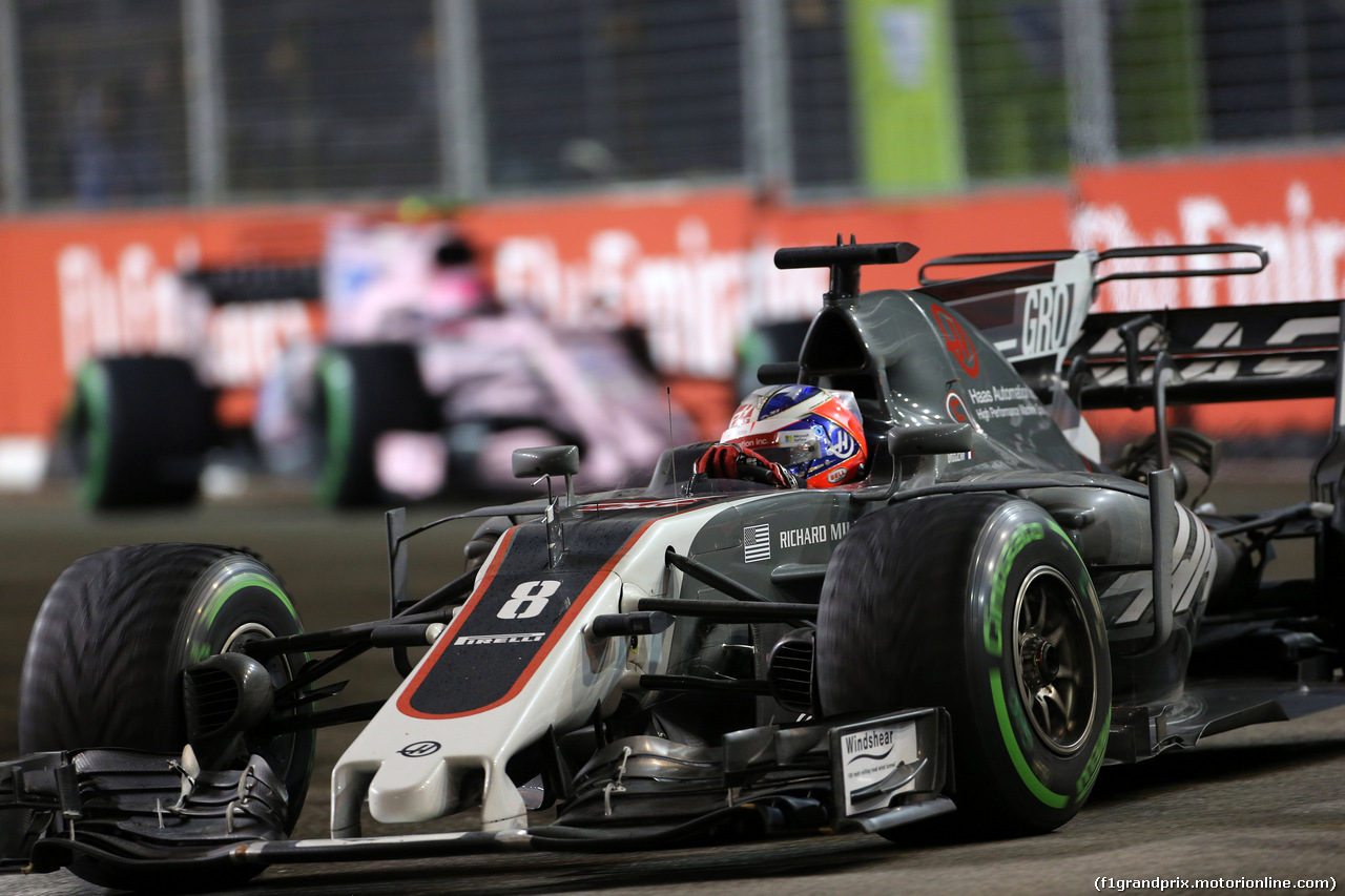 GP SINGAPORE, 17.09.2017 - Gara, Romain Grosjean (FRA) Haas F1 Team VF-17