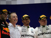 GP SINGAPORE, 17.09.2017 - Gara, 2nd place Daniel Ricciardo (AUS) Red Bull Racing RB13, Lewis Hamilton (GBR) Mercedes AMG F1 W08 vincitore e 3rd place Valtteri Bottas (FIN) Mercedes AMG F1 W08
