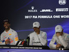 GP SINGAPORE, 17.09.2017 - Gara, Conferenza Stampa, Daniel Ricciardo (AUS) Red Bull Racing RB13, Lewis Hamilton (GBR) Mercedes AMG F1 W08 e Valtteri Bottas (FIN) Mercedes AMG F1 W08