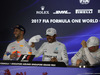 GP SINGAPORE, 17.09.2017 - Gara, Conferenza Stampa, Daniel Ricciardo (AUS) Red Bull Racing RB13, Lewis Hamilton (GBR) Mercedes AMG F1 W08 e Valtteri Bottas (FIN) Mercedes AMG F1 W08