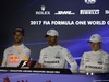 GP SINGAPORE, 17.09.2017 - Gara, Conferenza Stampa, Daniel Ricciardo (AUS) Red Bull Racing RB13, Lewis Hamilton (GBR) Mercedes AMG F1 W08 e Valtteri Bottas (FIN) Mercedes AMG F1 W08