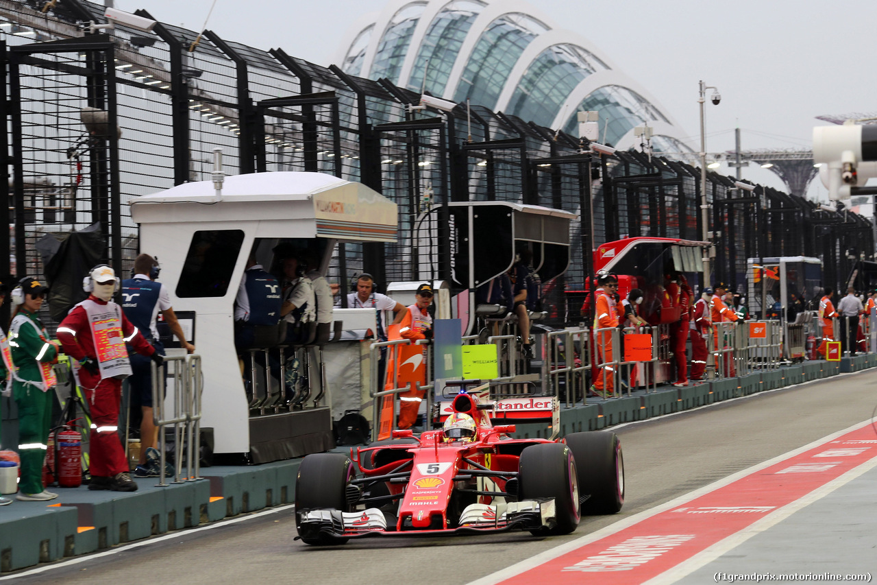 GP SINGAPORE, 16.09.2017 - Prove Libere 3, Sebastian Vettel (GER) Ferrari SF70H