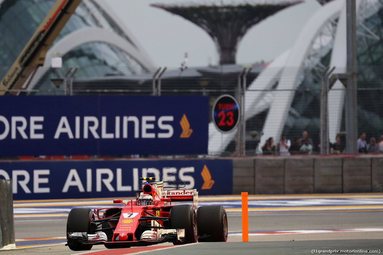 GP SINGAPORE, 16.09.2017 - Prove Libere 3, Kimi Raikkonen (FIN) Ferrari SF70H
