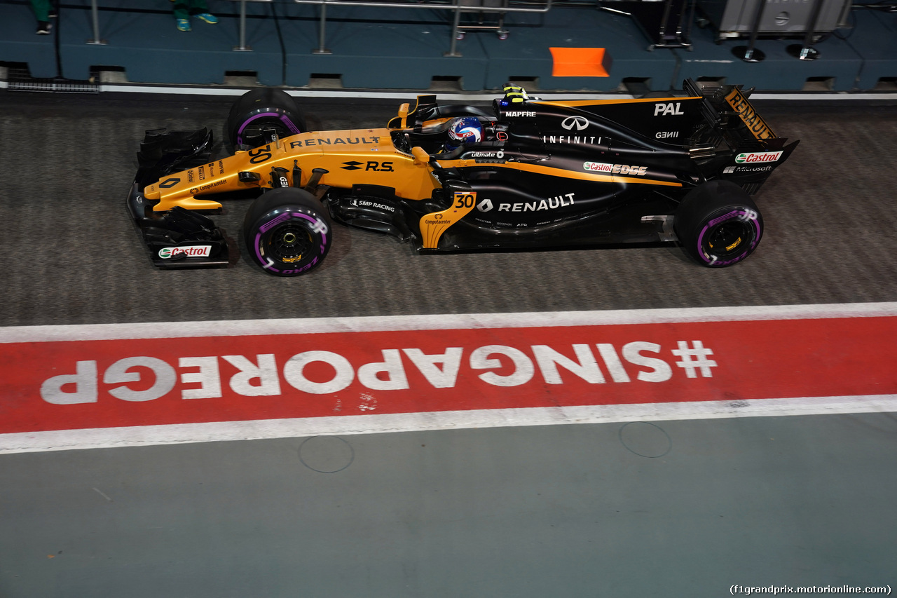 GP SINGAPORE, 16.09.2017 - Qualifiche, Jolyon Palmer (GBR) Renault Sport F1 Team RS17