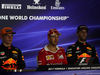 GP SINGAPORE, 16.09.2017 - Qualifiche, Conferenza Stampa, Max Verstappen (NED) Red Bull Racing RB13, Sebastian Vettel (GER) Ferrari SF70H e Daniel Ricciardo (AUS) Red Bull Racing RB13
