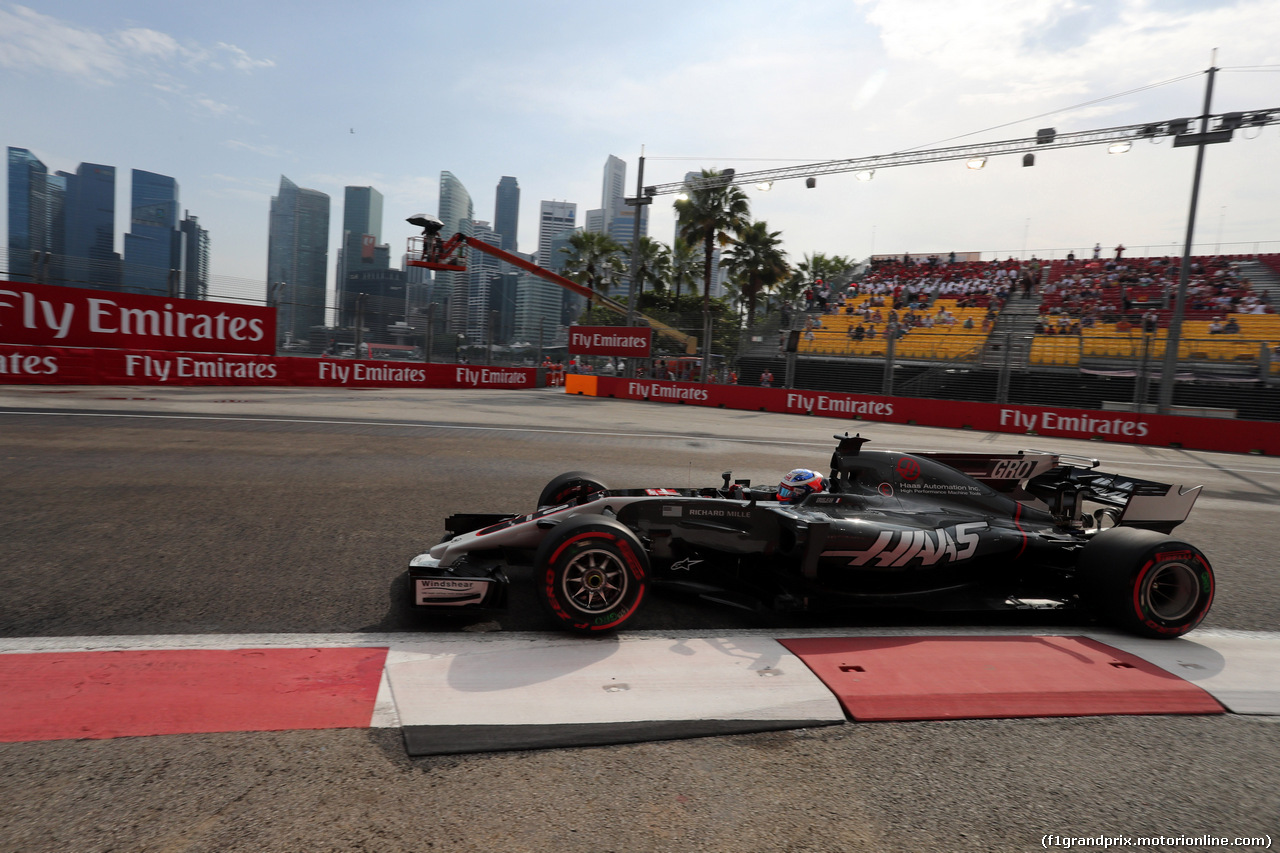 GP SINGAPORE, 15.09.2017 - Prove Libere 1, Romain Grosjean (FRA) Haas F1 Team VF-17