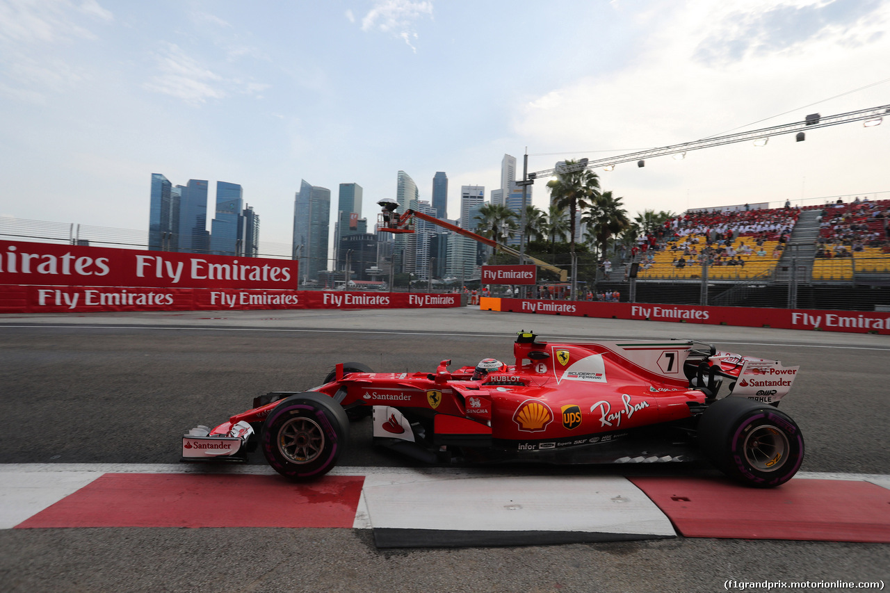 GP SINGAPORE, 15.09.2017 - Prove Libere 1, Kimi Raikkonen (FIN) Ferrari SF70H