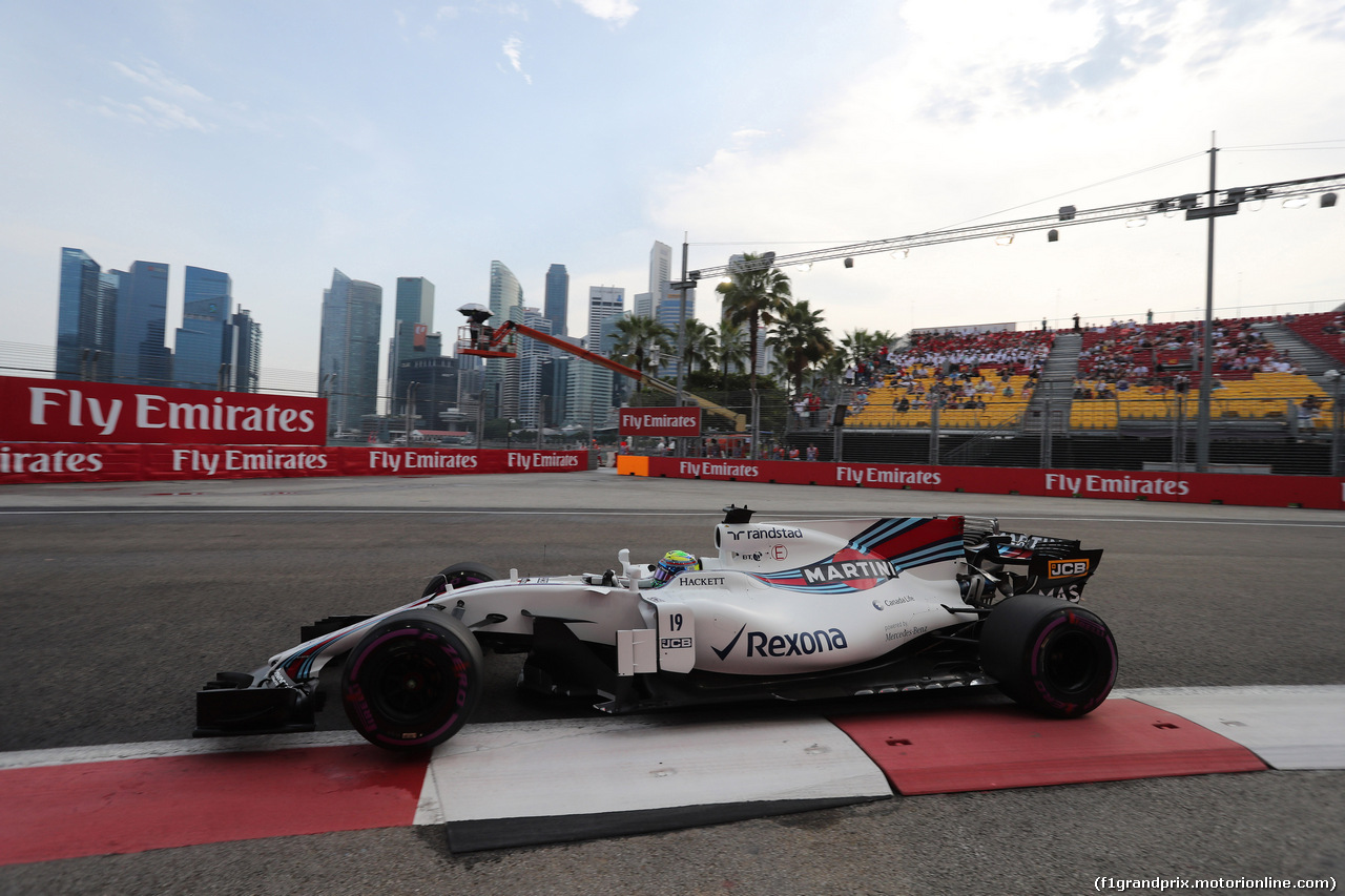 GP SINGAPORE, 15.09.2017 - Prove Libere 1, Felipe Massa (BRA) Williams FW40