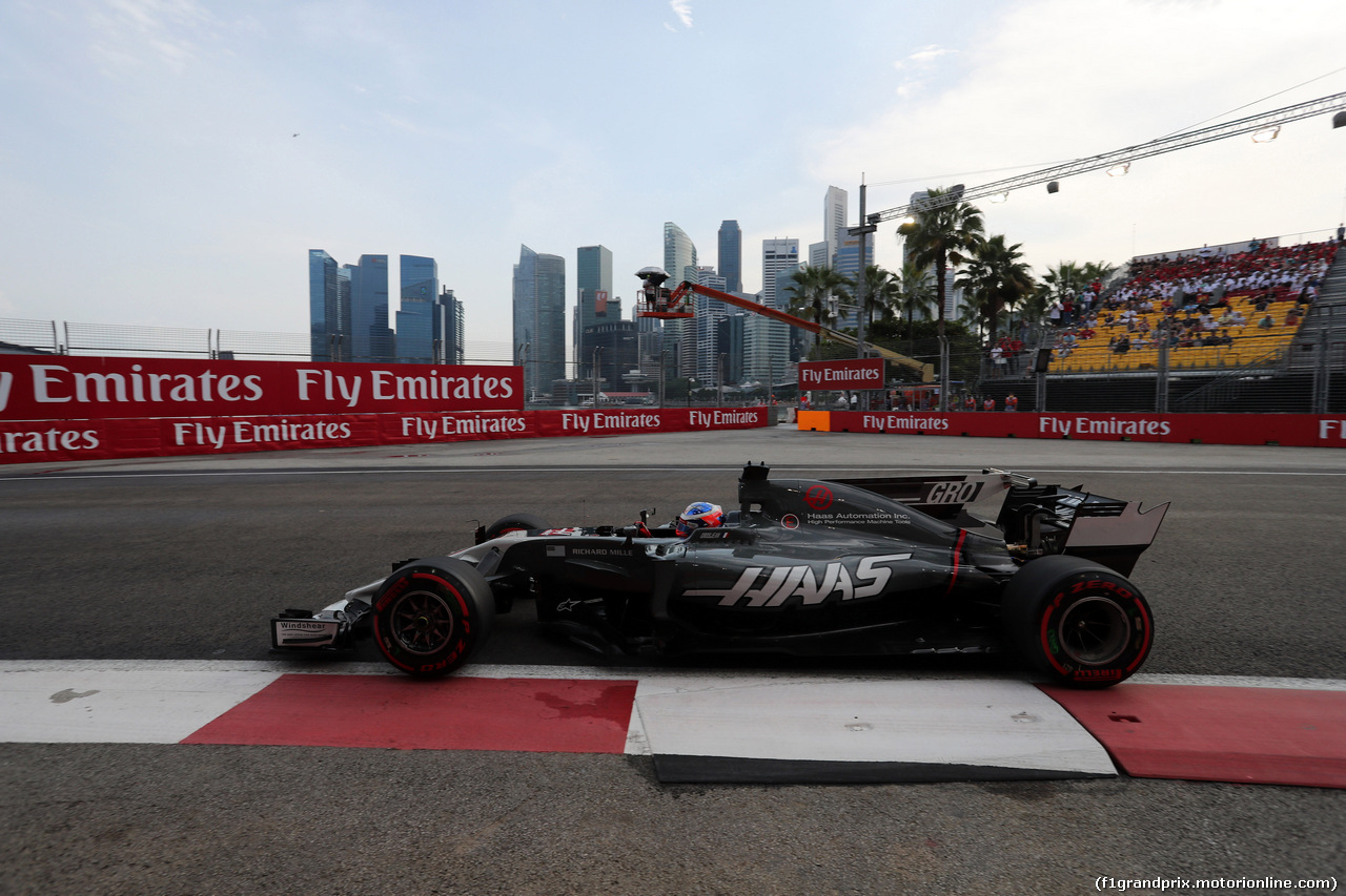 GP SINGAPORE, 15.09.2017 - Prove Libere 1, Romain Grosjean (FRA) Haas F1 Team VF-17