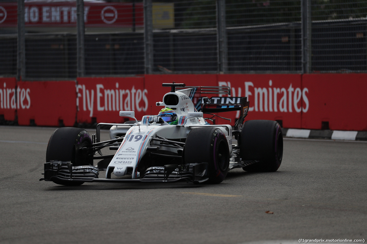 GP SINGAPORE, 15.09.2017 - Prove Libere 1, Felipe Massa (BRA) Williams FW40