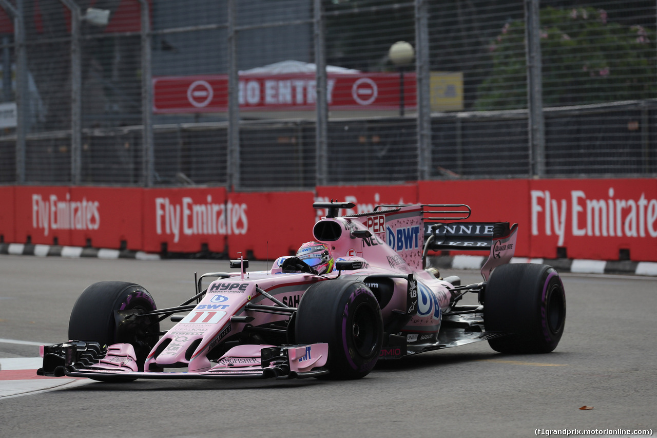 GP SINGAPORE, 15.09.2017 - Prove Libere 1, Sergio Perez (MEX) Sahara Force India F1 VJM010