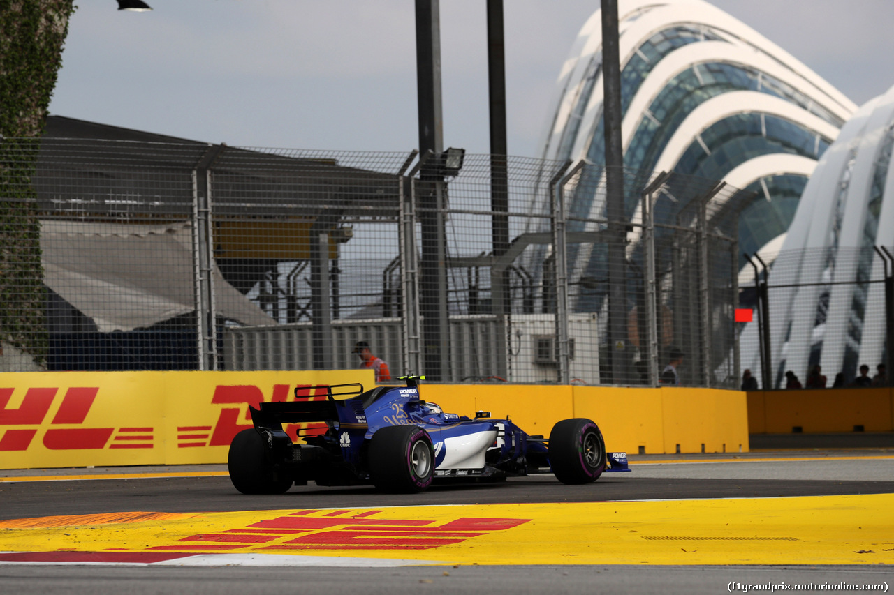 GP SINGAPORE, 15.09.2017 - Prove Libere 1, Marcus Ericsson (SUE) Sauber C36