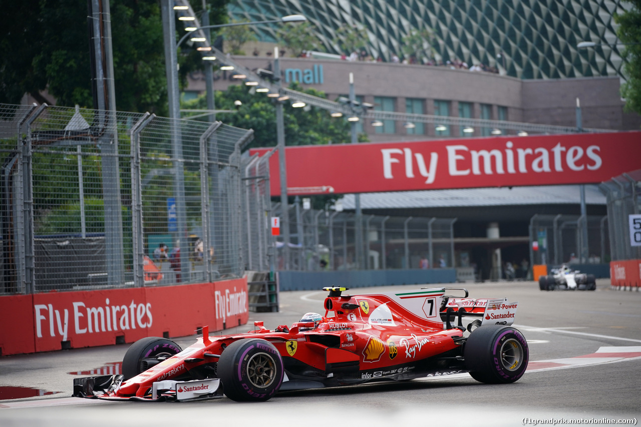 GP SINGAPORE, 15.09.2017 - Prove Libere 1, Kimi Raikkonen (FIN) Ferrari SF70H
