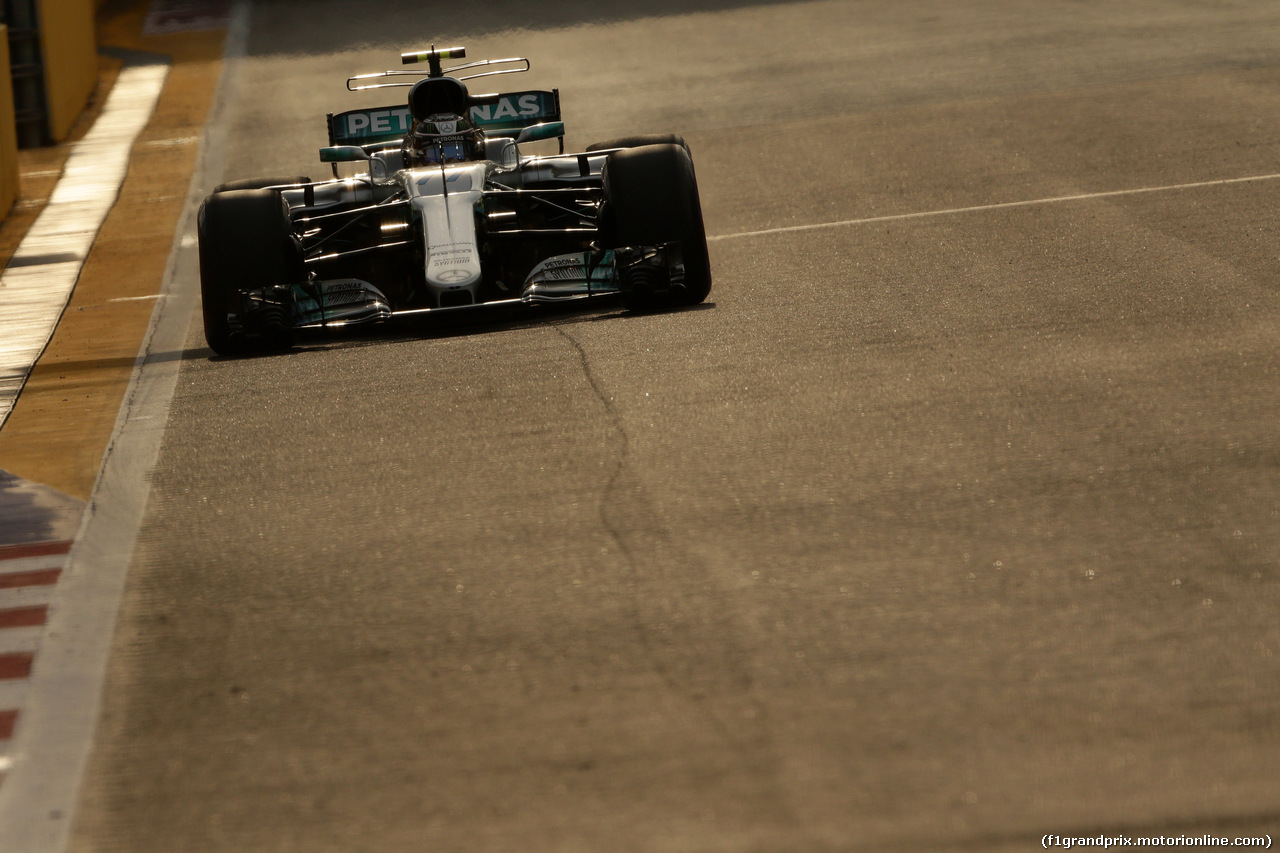 GP SINGAPORE, 15.09.2017 - Prove Libere 1, Valtteri Bottas (FIN) Mercedes AMG F1 W08