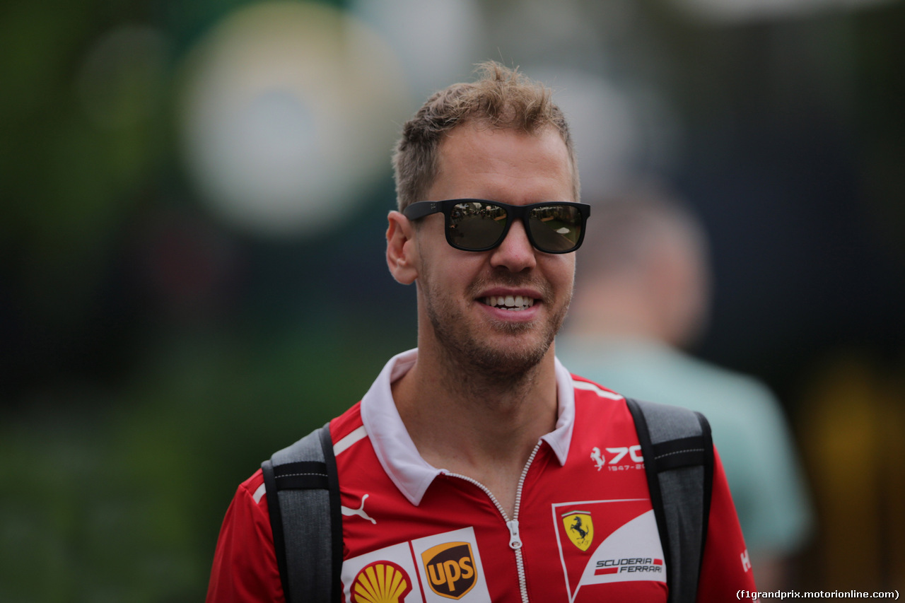 GP SINGAPORE, 15.09.2017 - Prove Libere 1, Sebastian Vettel (GER) Ferrari SF70H