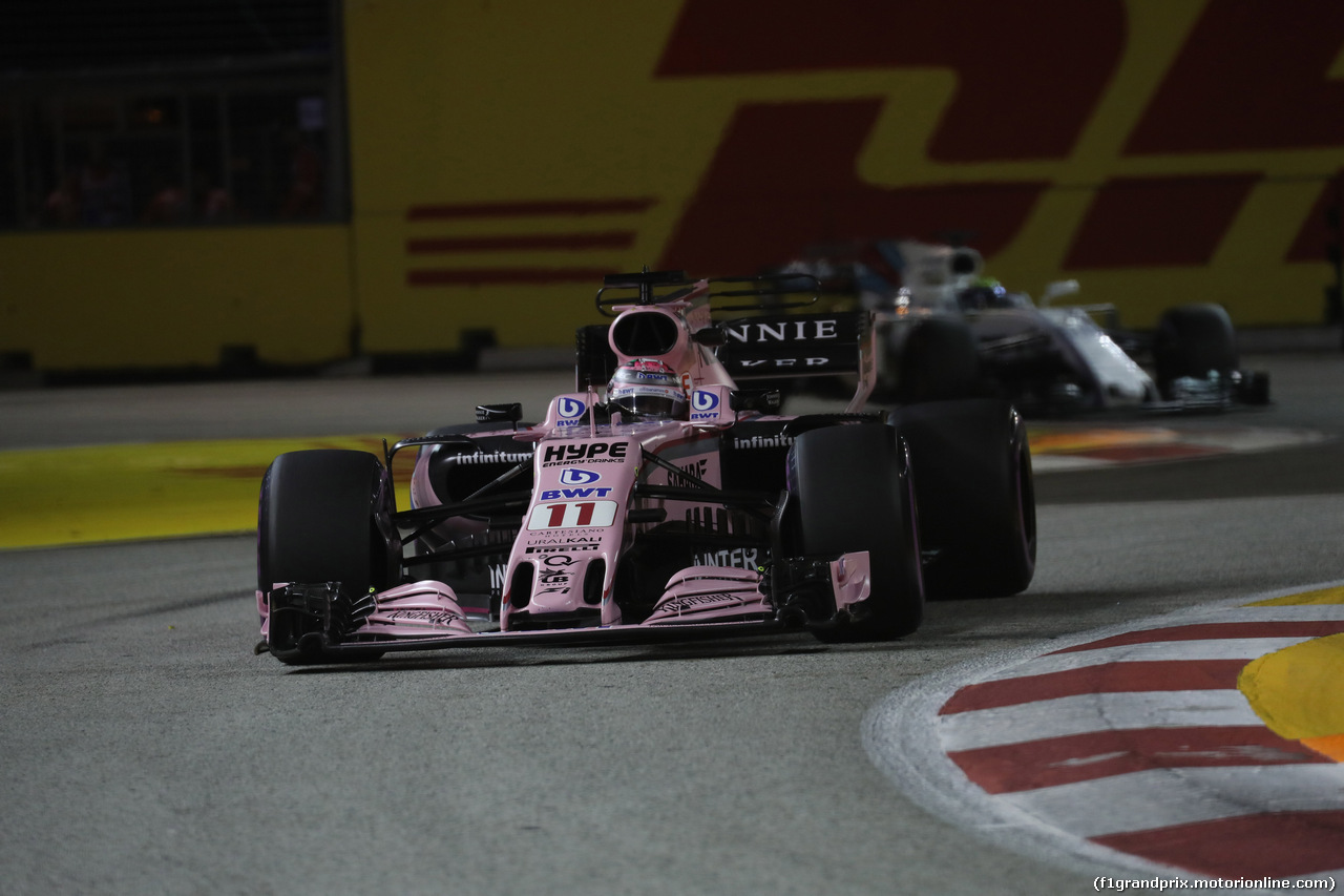 GP SINGAPORE, 15.09.2017 - Prove Libere 2, Sergio Perez (MEX) Sahara Force India F1 VJM010