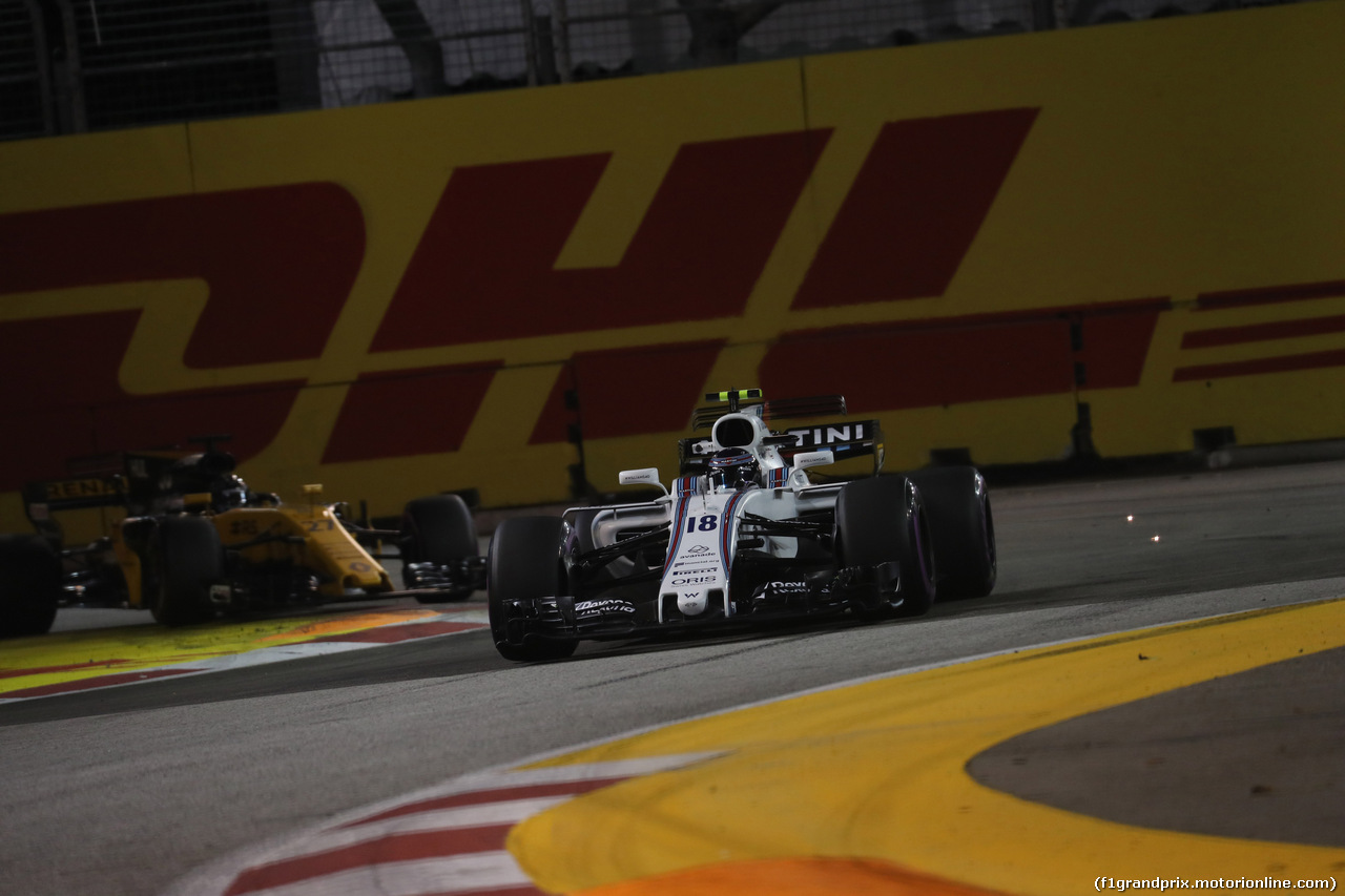 GP SINGAPORE, 15.09.2017 - Prove Libere 2, Lance Stroll (CDN) Williams FW40