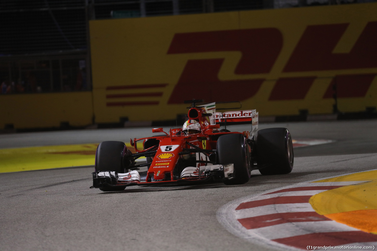 GP SINGAPORE, 15.09.2017 - Prove Libere 2, Sebastian Vettel (GER) Ferrari SF70H